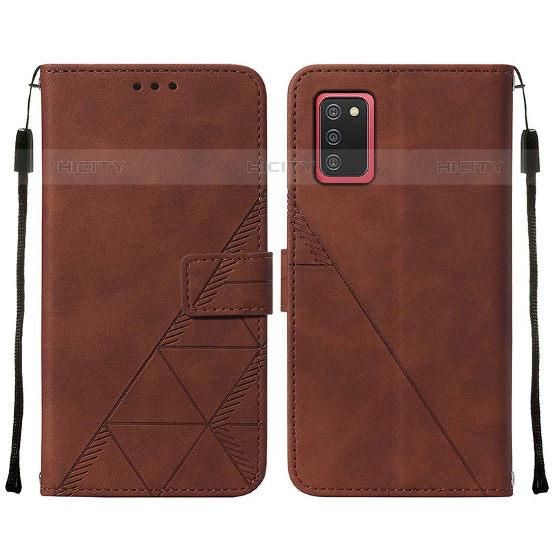 Funda de Cuero Cartera con Soporte Carcasa Y01B para Samsung Galaxy M02s Marron