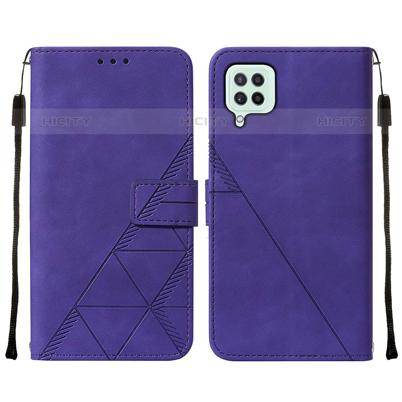 Funda de Cuero Cartera con Soporte Carcasa Y01B para Samsung Galaxy M22 4G Morado