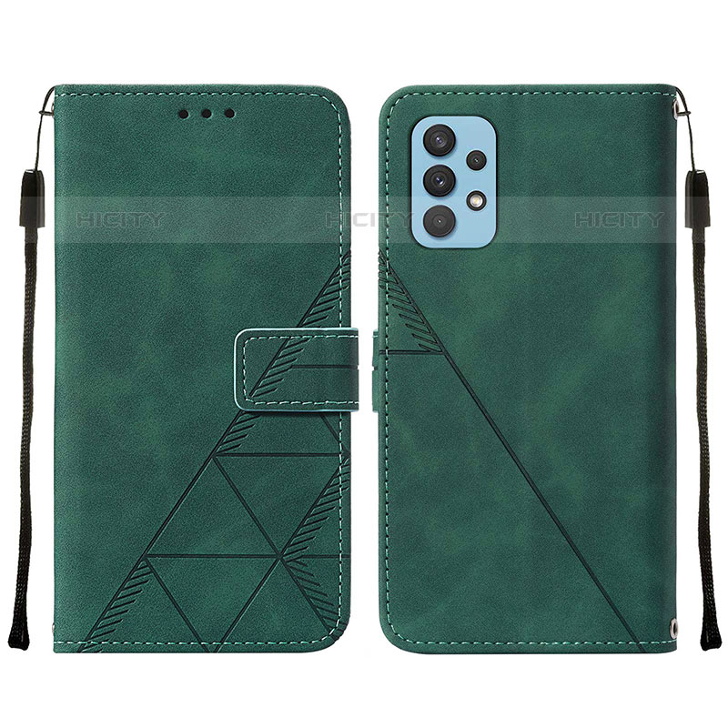 Funda de Cuero Cartera con Soporte Carcasa Y01B para Samsung Galaxy M32 5G Verde