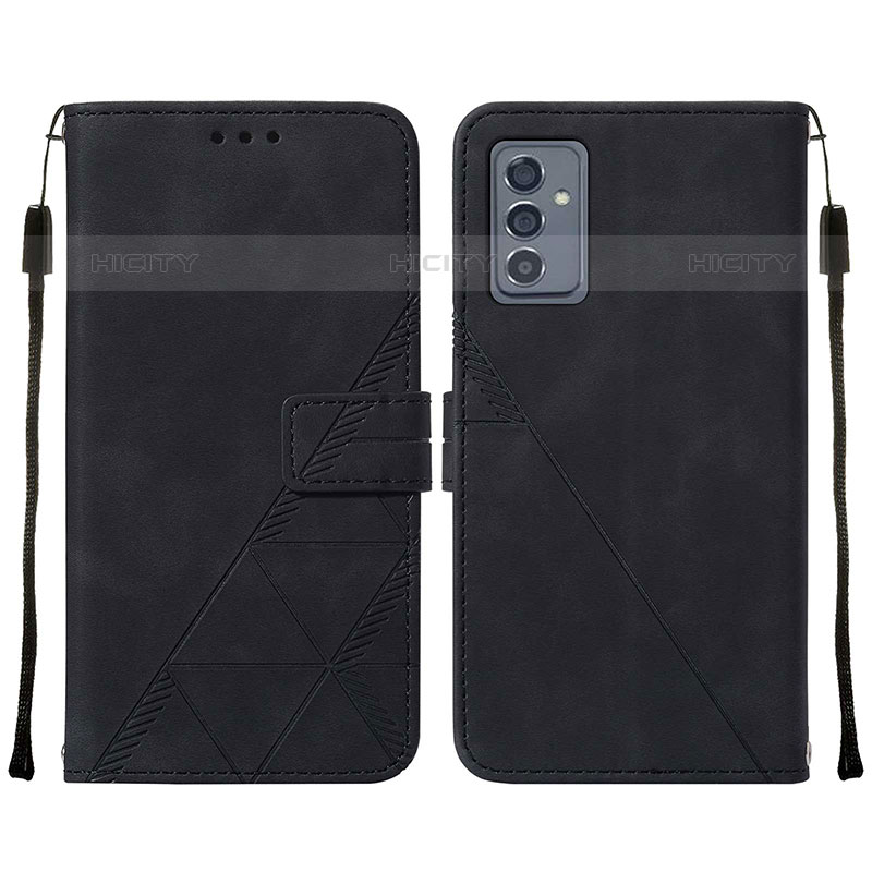 Funda de Cuero Cartera con Soporte Carcasa Y01B para Samsung Galaxy Quantum2 5G Negro