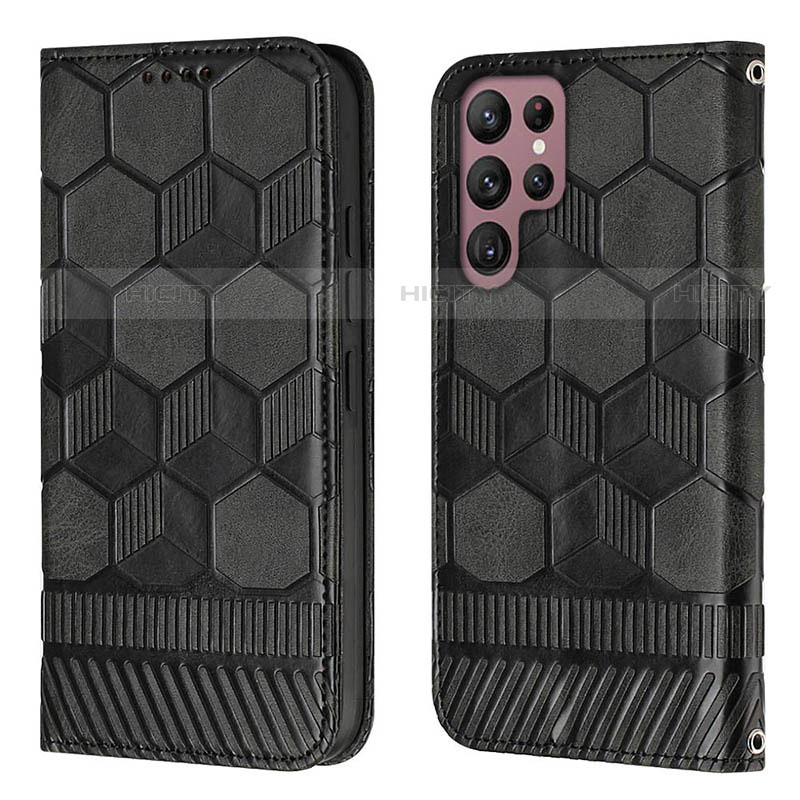 Funda de Cuero Cartera con Soporte Carcasa Y01B para Samsung Galaxy S21 Ultra 5G Negro