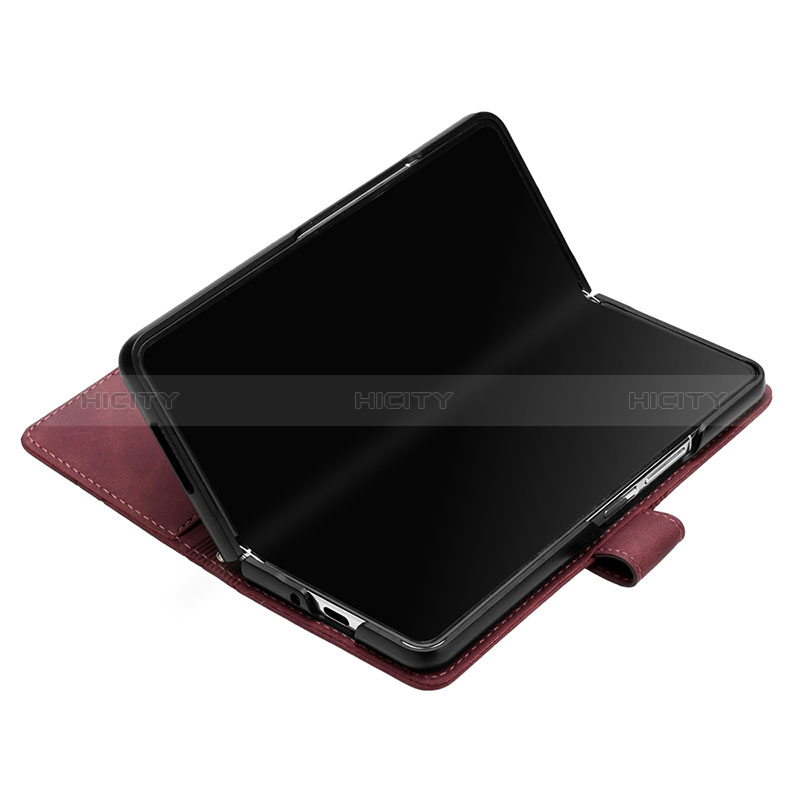 Funda de Cuero Cartera con Soporte Carcasa Y01B para Samsung Galaxy Z Fold5 5G