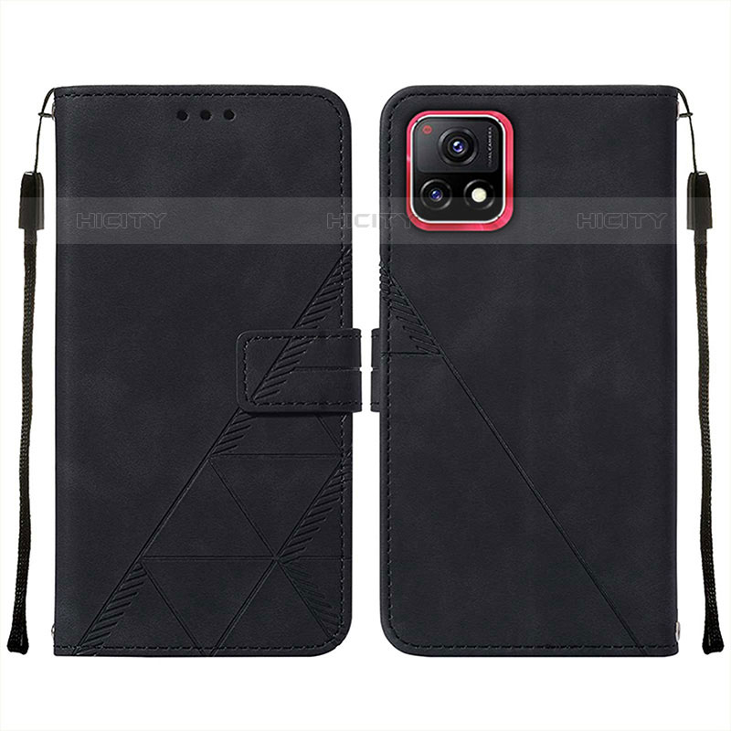 Funda de Cuero Cartera con Soporte Carcasa Y01B para Vivo iQOO U3 5G Negro