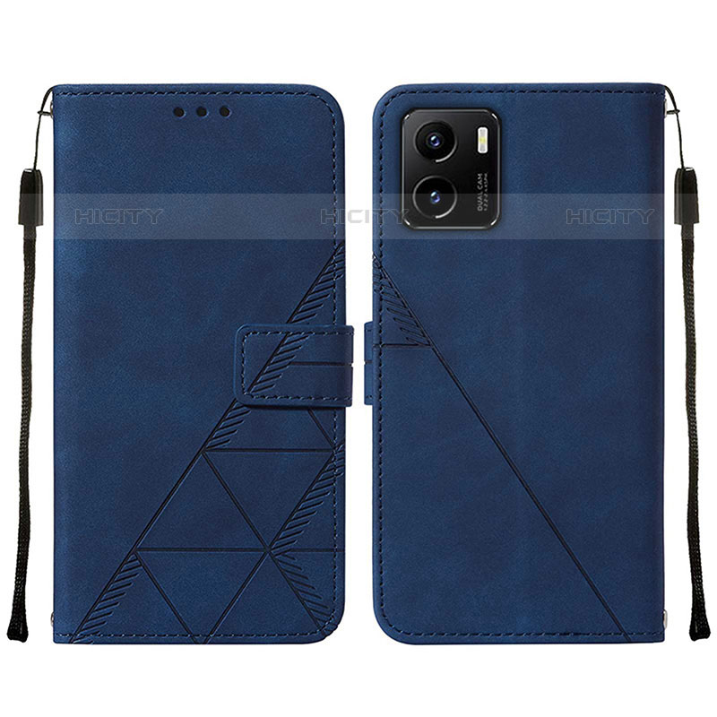 Funda de Cuero Cartera con Soporte Carcasa Y01B para Vivo iQOO U5x Azul