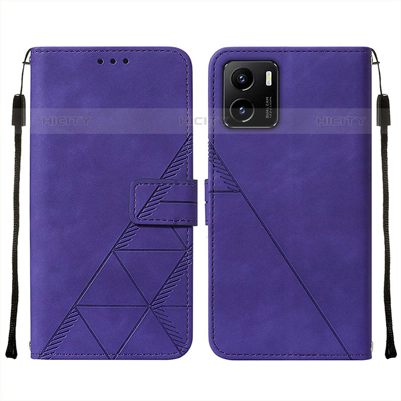 Funda de Cuero Cartera con Soporte Carcasa Y01B para Vivo iQOO U5x Morado