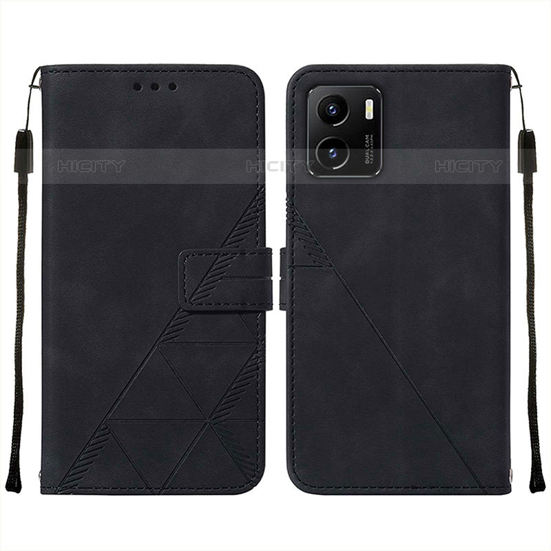 Funda de Cuero Cartera con Soporte Carcasa Y01B para Vivo iQOO U5x Negro