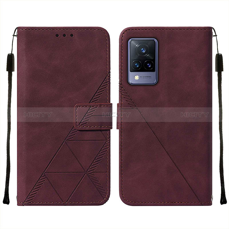 Funda de Cuero Cartera con Soporte Carcasa Y01B para Vivo V21 5G