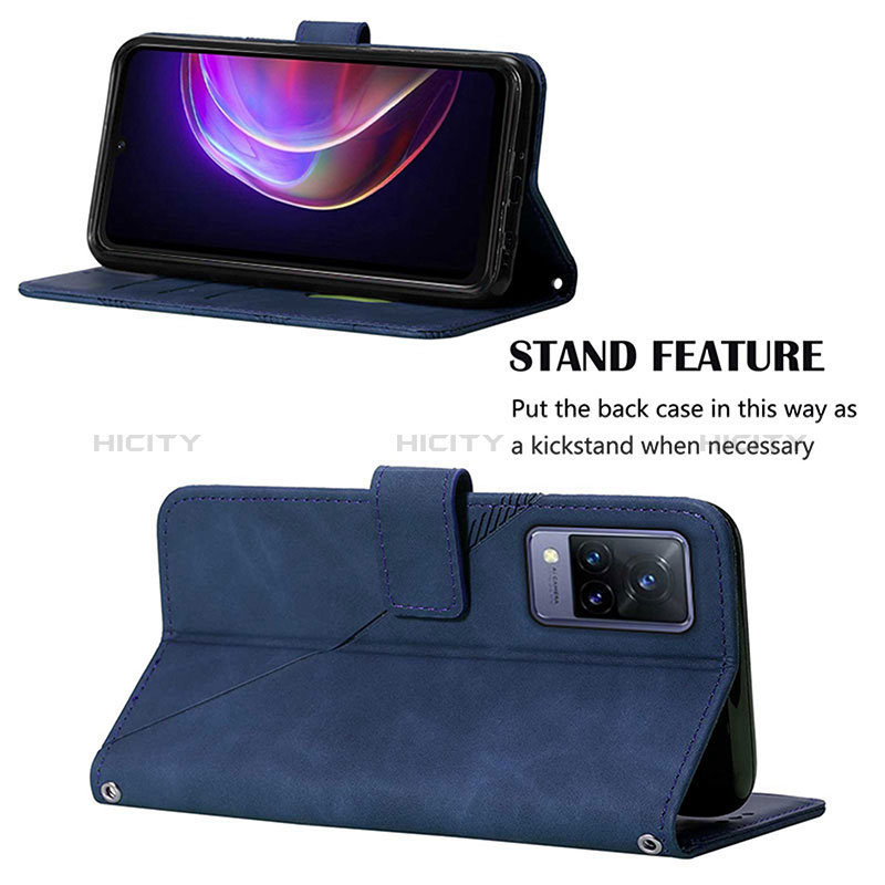 Funda de Cuero Cartera con Soporte Carcasa Y01B para Vivo V21 5G