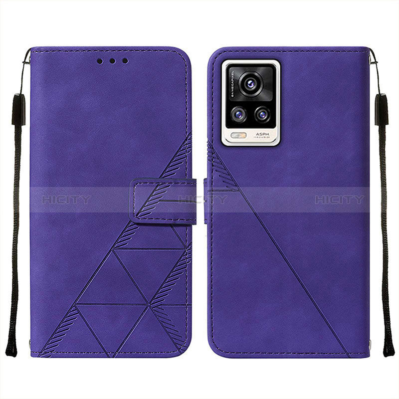 Funda de Cuero Cartera con Soporte Carcasa Y01B para Vivo V21e 4G