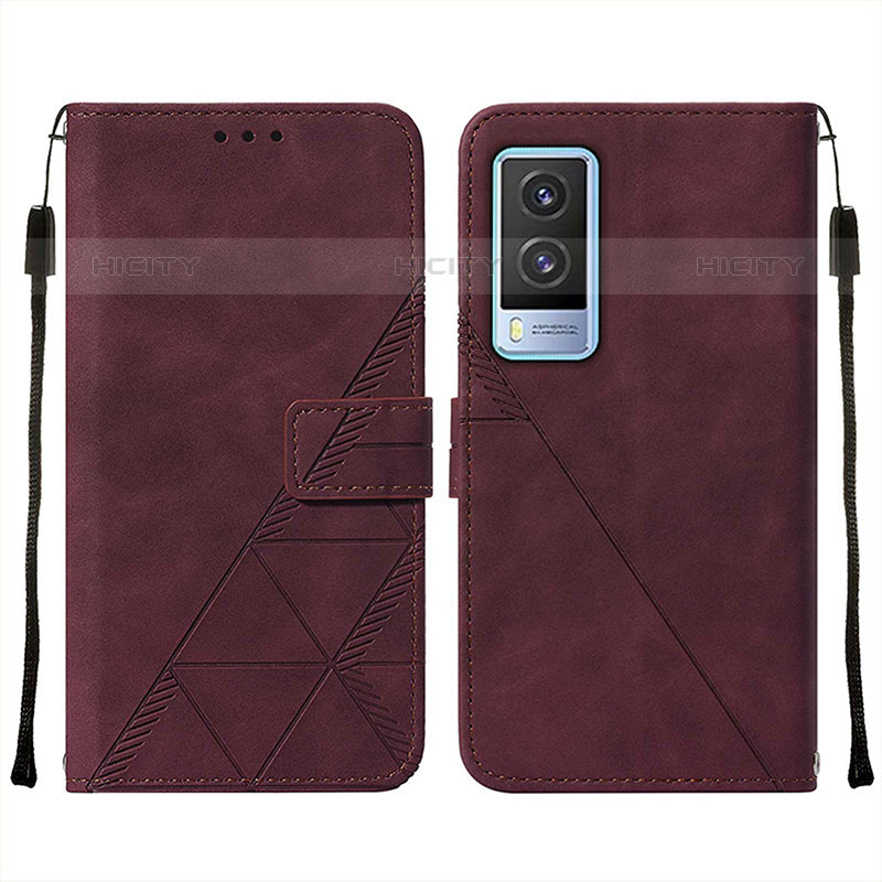 Funda de Cuero Cartera con Soporte Carcasa Y01B para Vivo V21e 5G