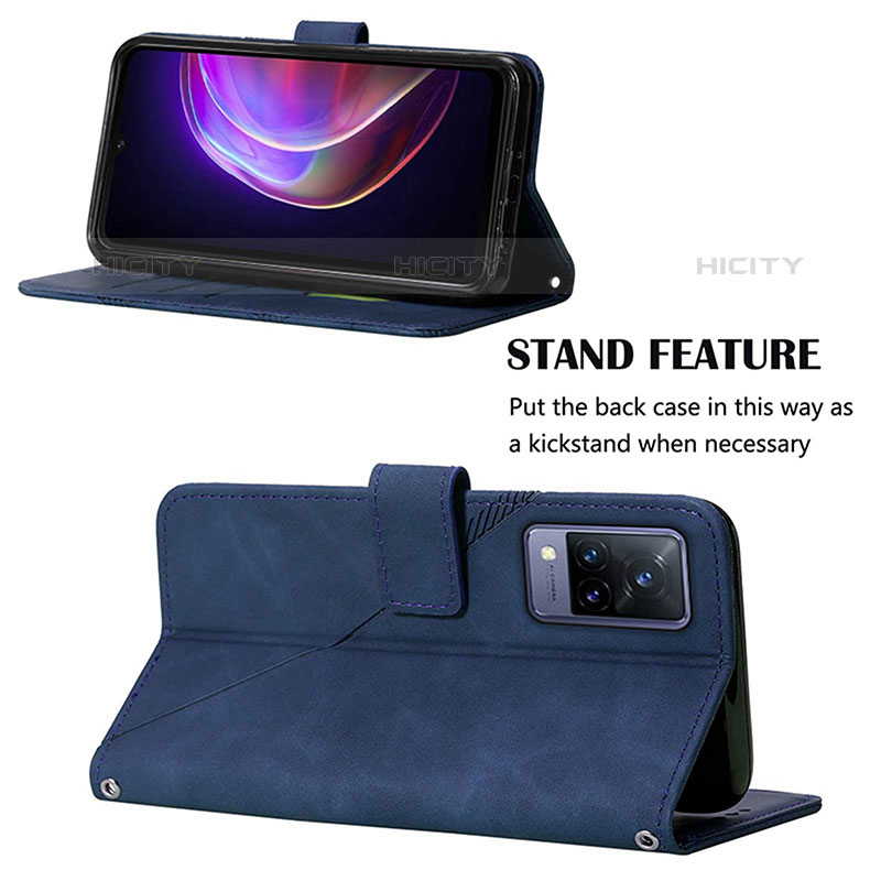 Funda de Cuero Cartera con Soporte Carcasa Y01B para Vivo V21s 5G