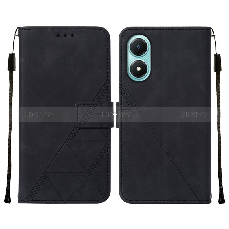 Funda de Cuero Cartera con Soporte Carcasa Y01B para Vivo Y02S Negro