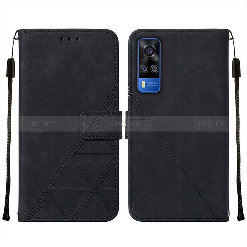 Funda de Cuero Cartera con Soporte Carcasa Y01B para Vivo Y31 (2021) Negro