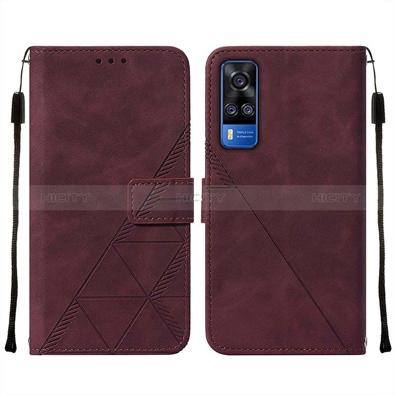 Funda de Cuero Cartera con Soporte Carcasa Y01B para Vivo Y53s 4G