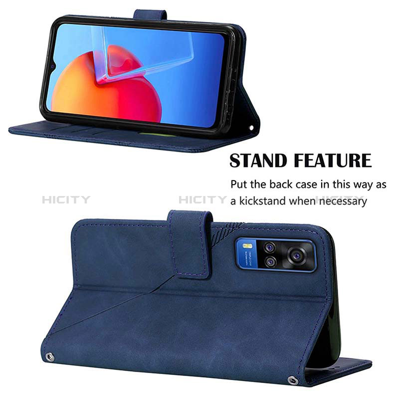 Funda de Cuero Cartera con Soporte Carcasa Y01B para Vivo Y53s NFC