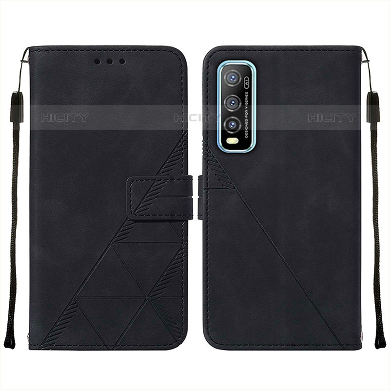 Funda de Cuero Cartera con Soporte Carcasa Y01B para Vivo Y70S 5G Negro