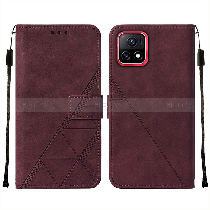 Funda de Cuero Cartera con Soporte Carcasa Y01B para Vivo Y72 India