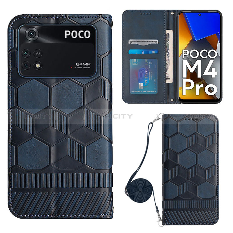 Funda de Cuero Cartera con Soporte Carcasa Y01B para Xiaomi Poco M4 Pro 4G