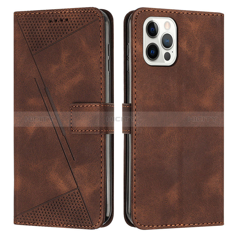 Funda de Cuero Cartera con Soporte Carcasa Y01X para Apple iPhone 13 Pro Marron