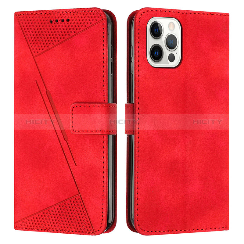 Funda de Cuero Cartera con Soporte Carcasa Y01X para Apple iPhone 16 Pro Max Rojo