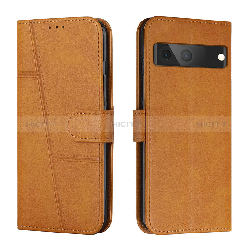 Funda de Cuero Cartera con Soporte Carcasa Y01X para Google Pixel 7 5G Marron Claro