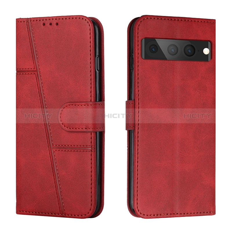 Funda de Cuero Cartera con Soporte Carcasa Y01X para Google Pixel 7 Pro 5G Rojo