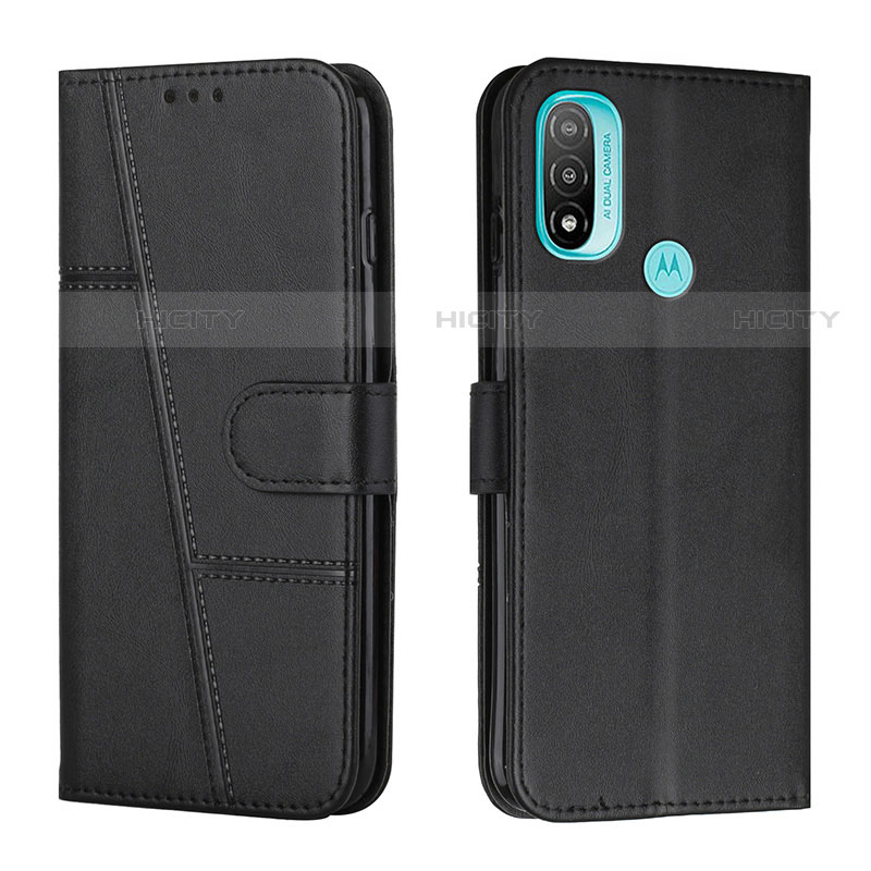 Funda de Cuero Cartera con Soporte Carcasa Y01X para Motorola Moto E20 Negro