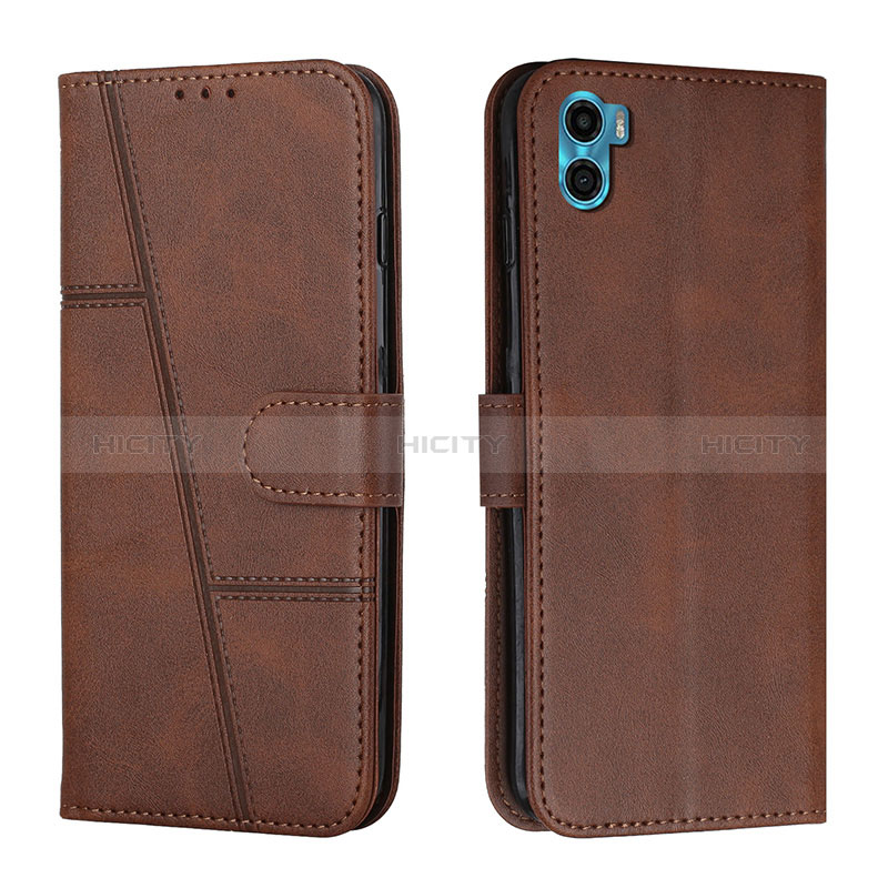 Funda de Cuero Cartera con Soporte Carcasa Y01X para Motorola Moto E22S Marron