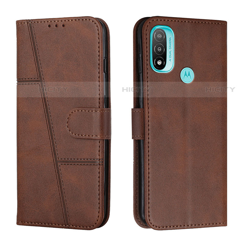 Funda de Cuero Cartera con Soporte Carcasa Y01X para Motorola Moto E30 Marron