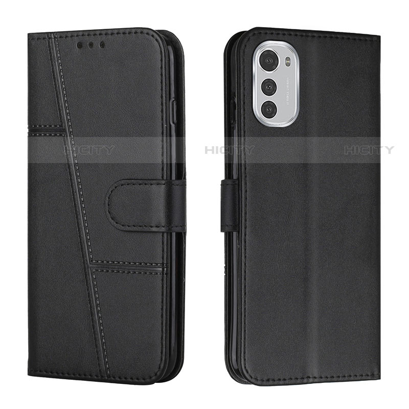 Funda de Cuero Cartera con Soporte Carcasa Y01X para Motorola Moto E32 Negro