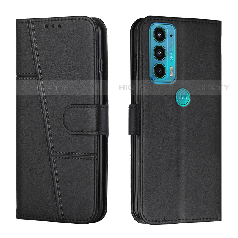 Funda de Cuero Cartera con Soporte Carcasa Y01X para Motorola Moto Edge 20 5G Negro