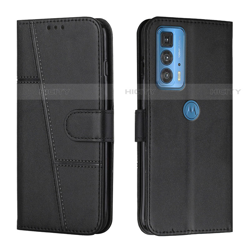 Funda de Cuero Cartera con Soporte Carcasa Y01X para Motorola Moto Edge 20 Pro 5G Negro