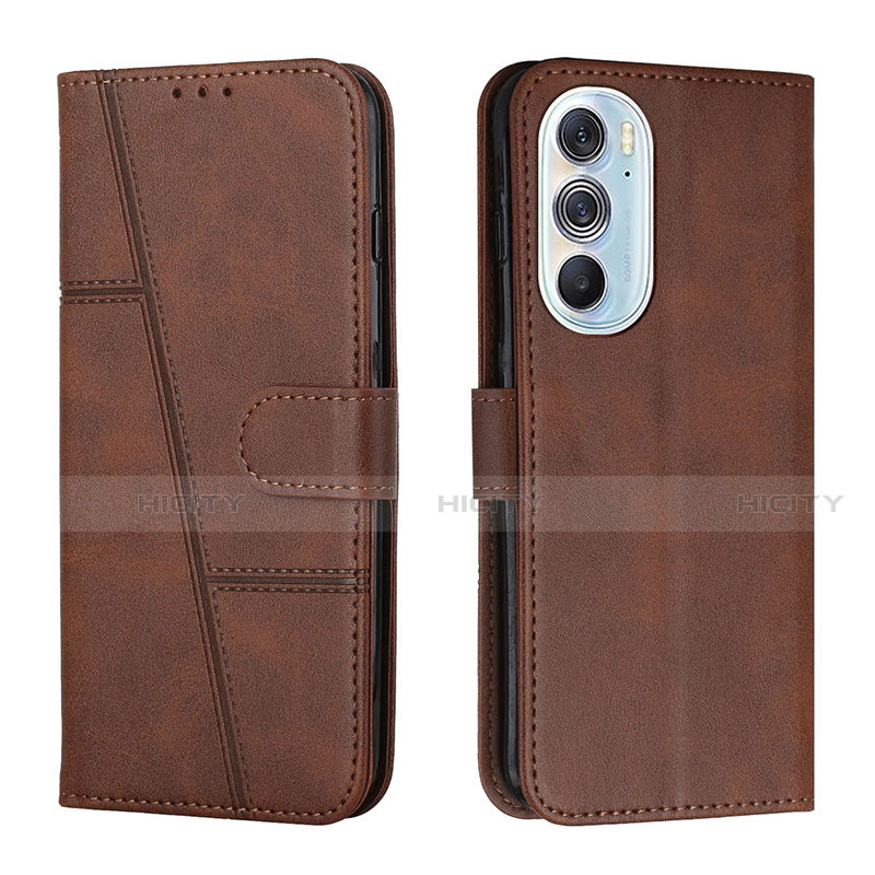 Funda de Cuero Cartera con Soporte Carcasa Y01X para Motorola Moto Edge 30 Pro 5G Marron