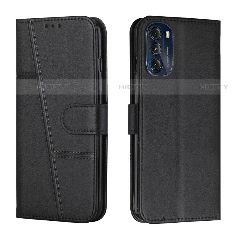 Funda de Cuero Cartera con Soporte Carcasa Y01X para Motorola Moto G 5G (2022) Negro