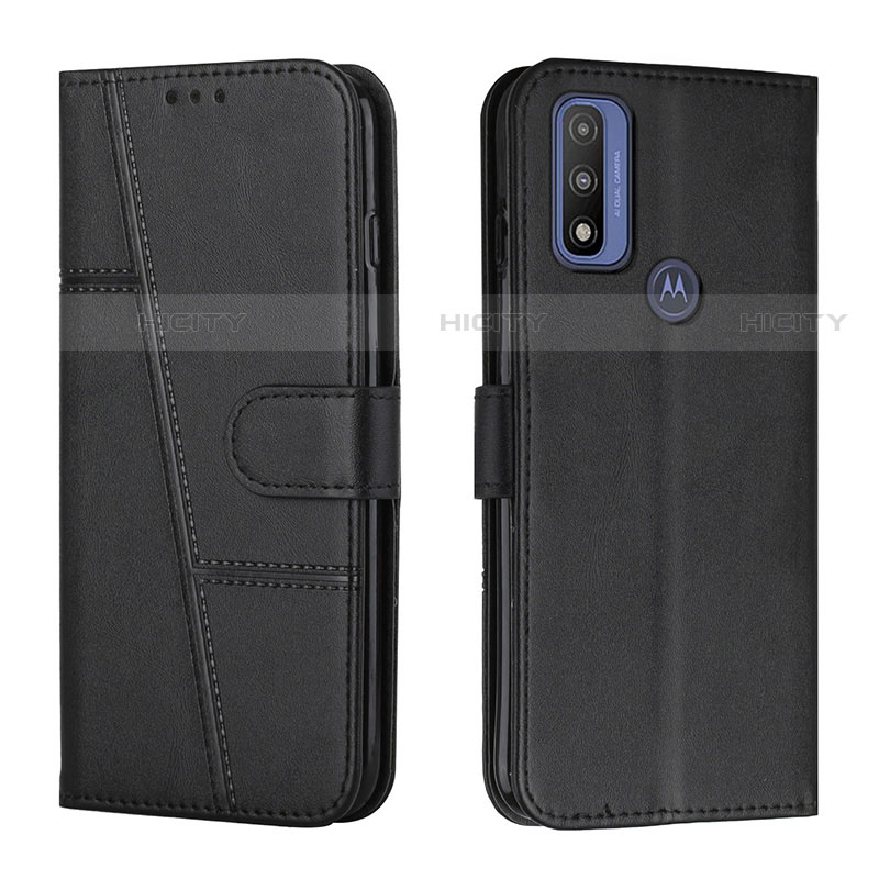 Funda de Cuero Cartera con Soporte Carcasa Y01X para Motorola Moto G Pure Negro