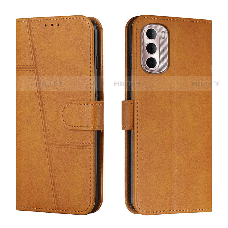 Funda de Cuero Cartera con Soporte Carcasa Y01X para Motorola Moto G Stylus (2022) 4G Marron Claro