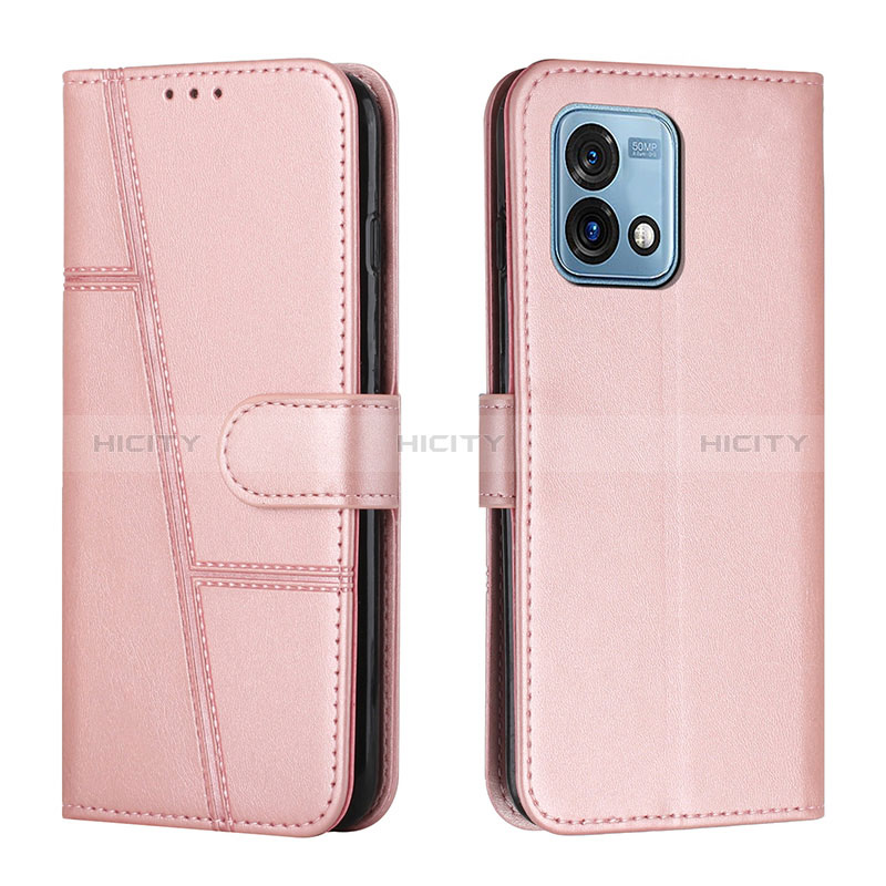 Funda de Cuero Cartera con Soporte Carcasa Y01X para Motorola Moto G Stylus (2023) 5G Oro Rosa