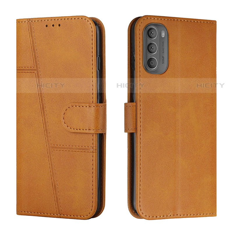 Funda de Cuero Cartera con Soporte Carcasa Y01X para Motorola Moto G31 Marron Claro