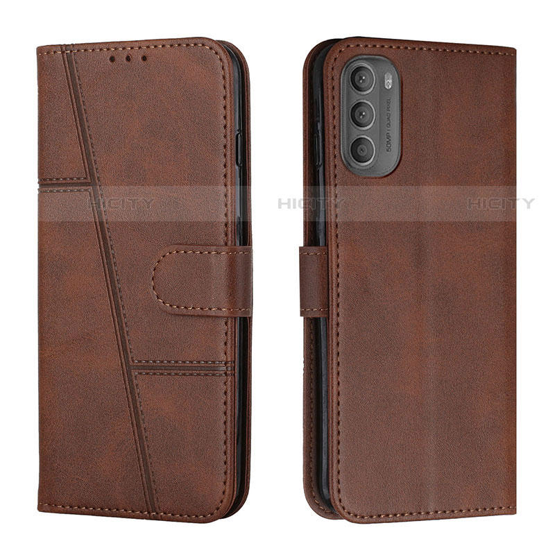 Funda de Cuero Cartera con Soporte Carcasa Y01X para Motorola Moto G51 5G Marron