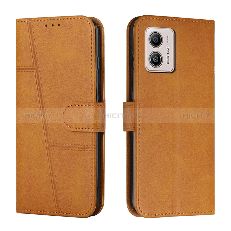 Funda de Cuero Cartera con Soporte Carcasa Y01X para Motorola Moto G53j 5G Marron Claro