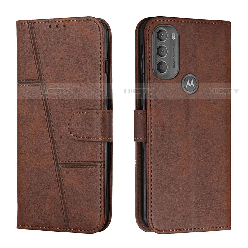 Funda de Cuero Cartera con Soporte Carcasa Y01X para Motorola Moto G71 5G Marron