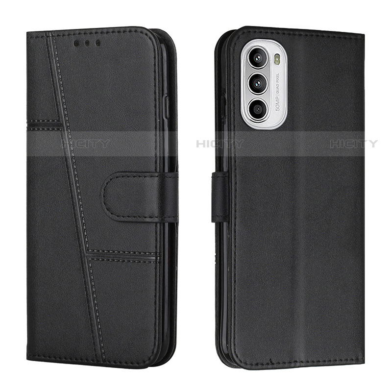 Funda de Cuero Cartera con Soporte Carcasa Y01X para Motorola Moto G82 5G Negro