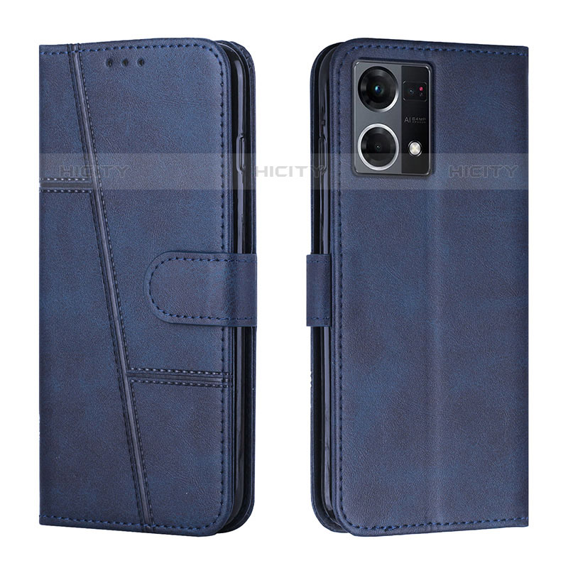 Funda de Cuero Cartera con Soporte Carcasa Y01X para Oppo F21 Pro 4G Azul