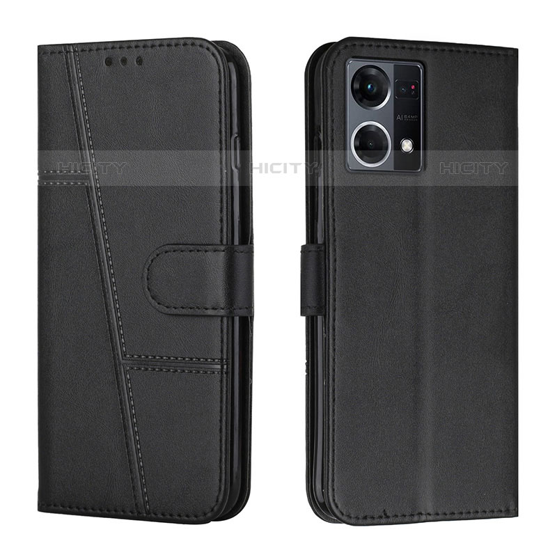 Funda de Cuero Cartera con Soporte Carcasa Y01X para Oppo F21 Pro 4G Negro