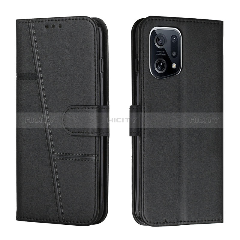 Funda de Cuero Cartera con Soporte Carcasa Y01X para Oppo Find X5 5G Negro