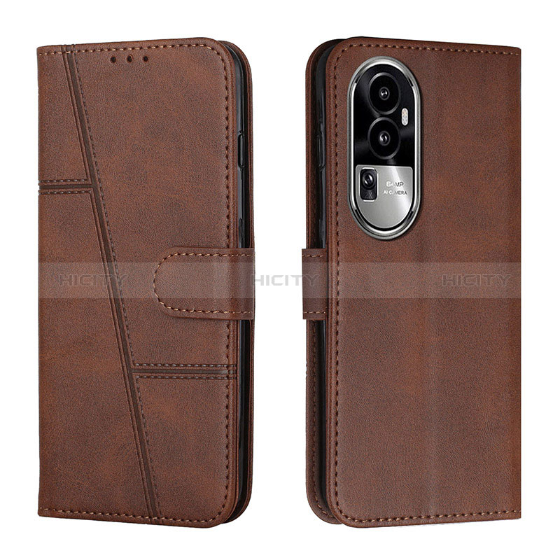 Funda de Cuero Cartera con Soporte Carcasa Y01X para Oppo Reno10 Pro+ Plus 5G Marron