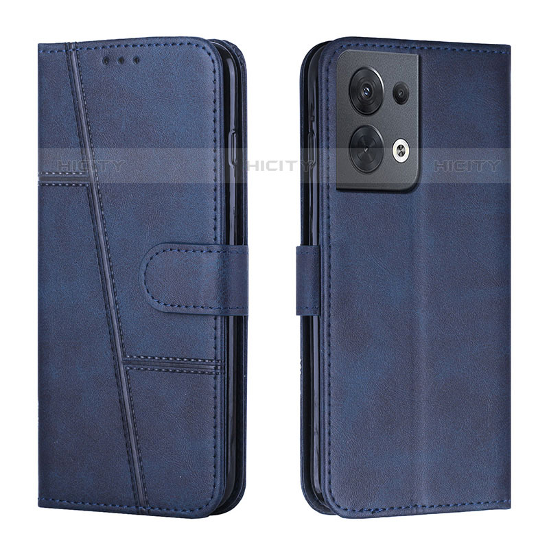 Funda de Cuero Cartera con Soporte Carcasa Y01X para Oppo Reno8 5G Azul