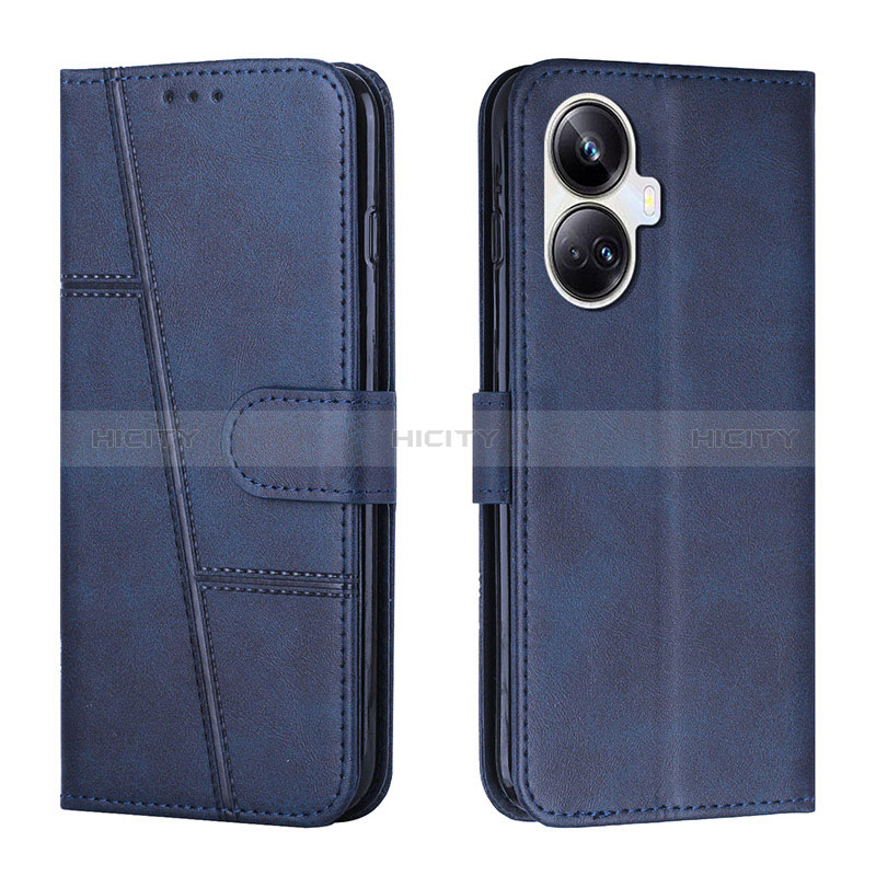 Funda de Cuero Cartera con Soporte Carcasa Y01X para Realme 10 Pro+ Plus 5G Azul