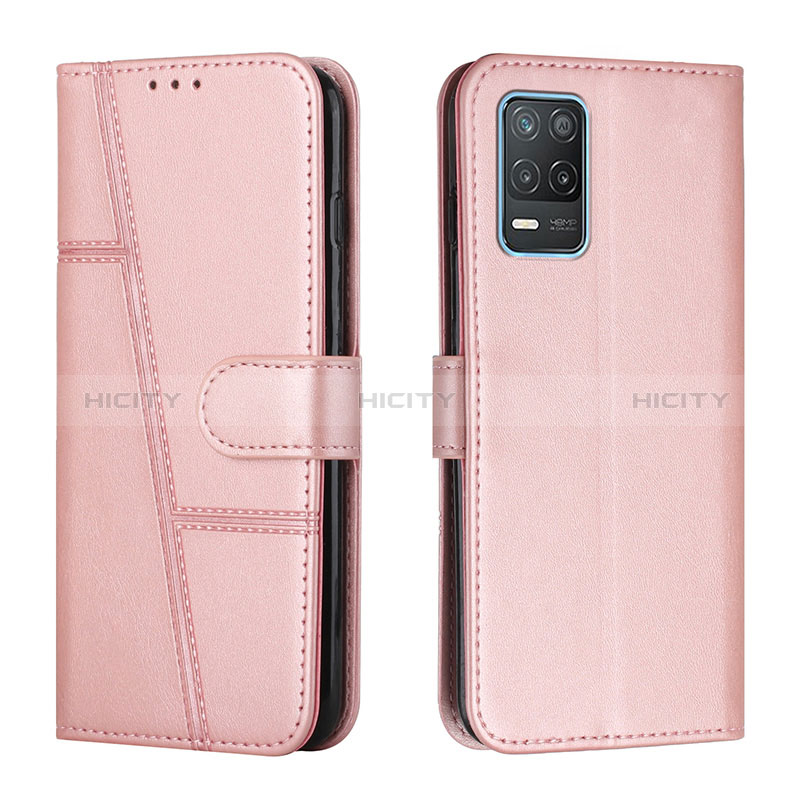 Funda de Cuero Cartera con Soporte Carcasa Y01X para Realme 8 5G Oro Rosa