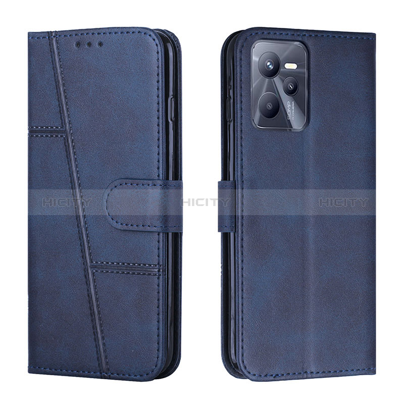 Funda de Cuero Cartera con Soporte Carcasa Y01X para Realme C35 Azul